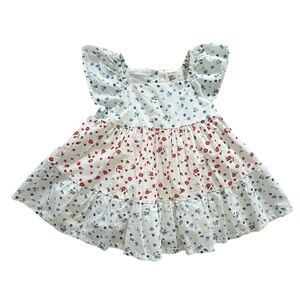 Oshkosh Baby B’gosh Girls Floral Tiered Dress W/diaper Cover Size 3 Months NWT